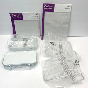 Lot of 4 Crafters Companion 2x Storage Tray + 2x Paper Rack Instant Desk Peg Set